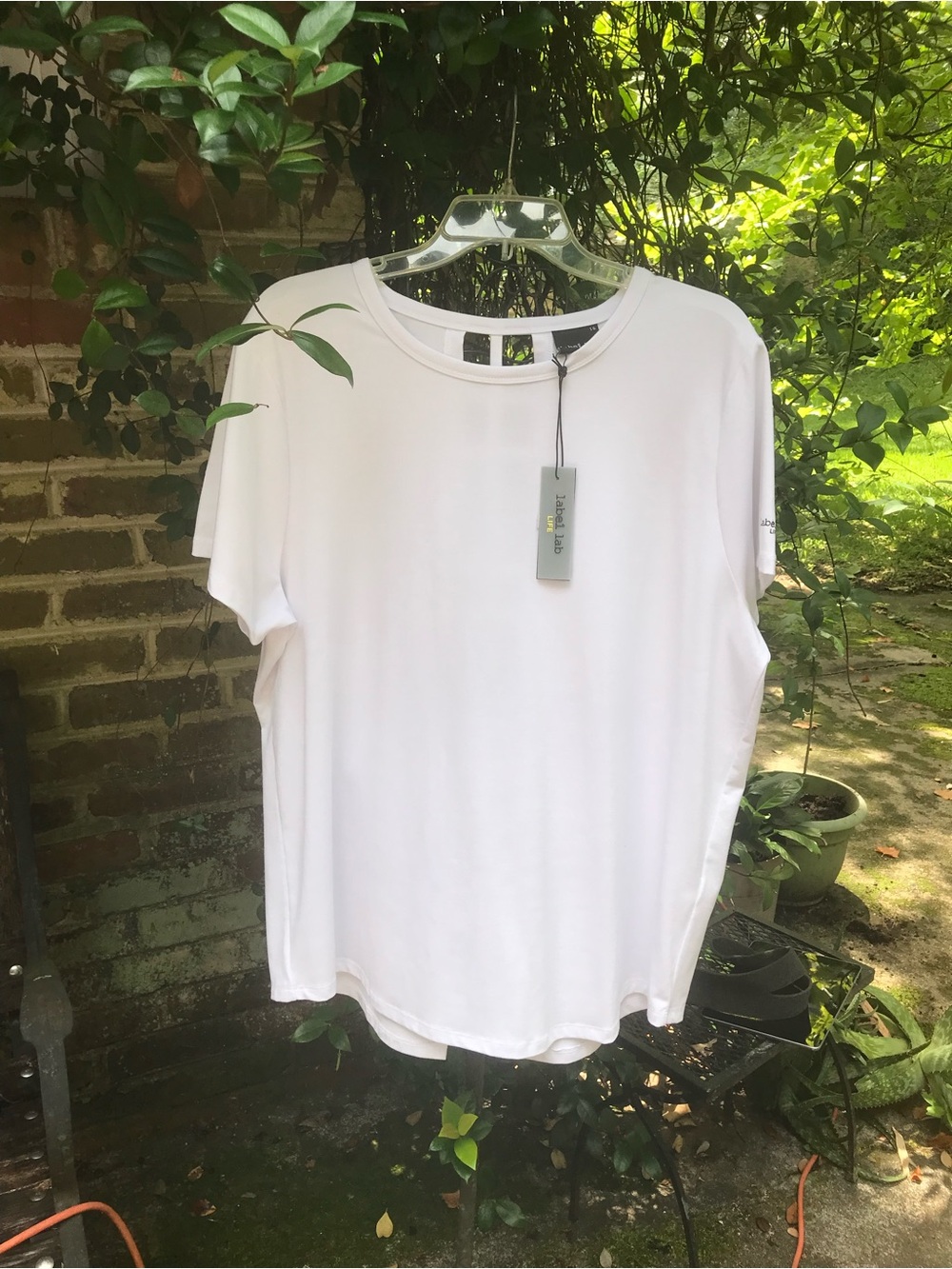 Label Lab Life- LADDER BACK WHITE TUNIC TOP- Size 16 (UK)- NWT